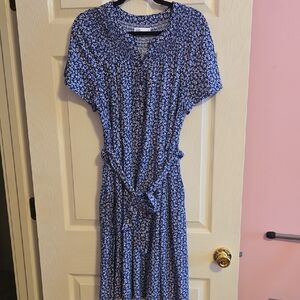 Croft & Barrow Floral Blue Midi Dress